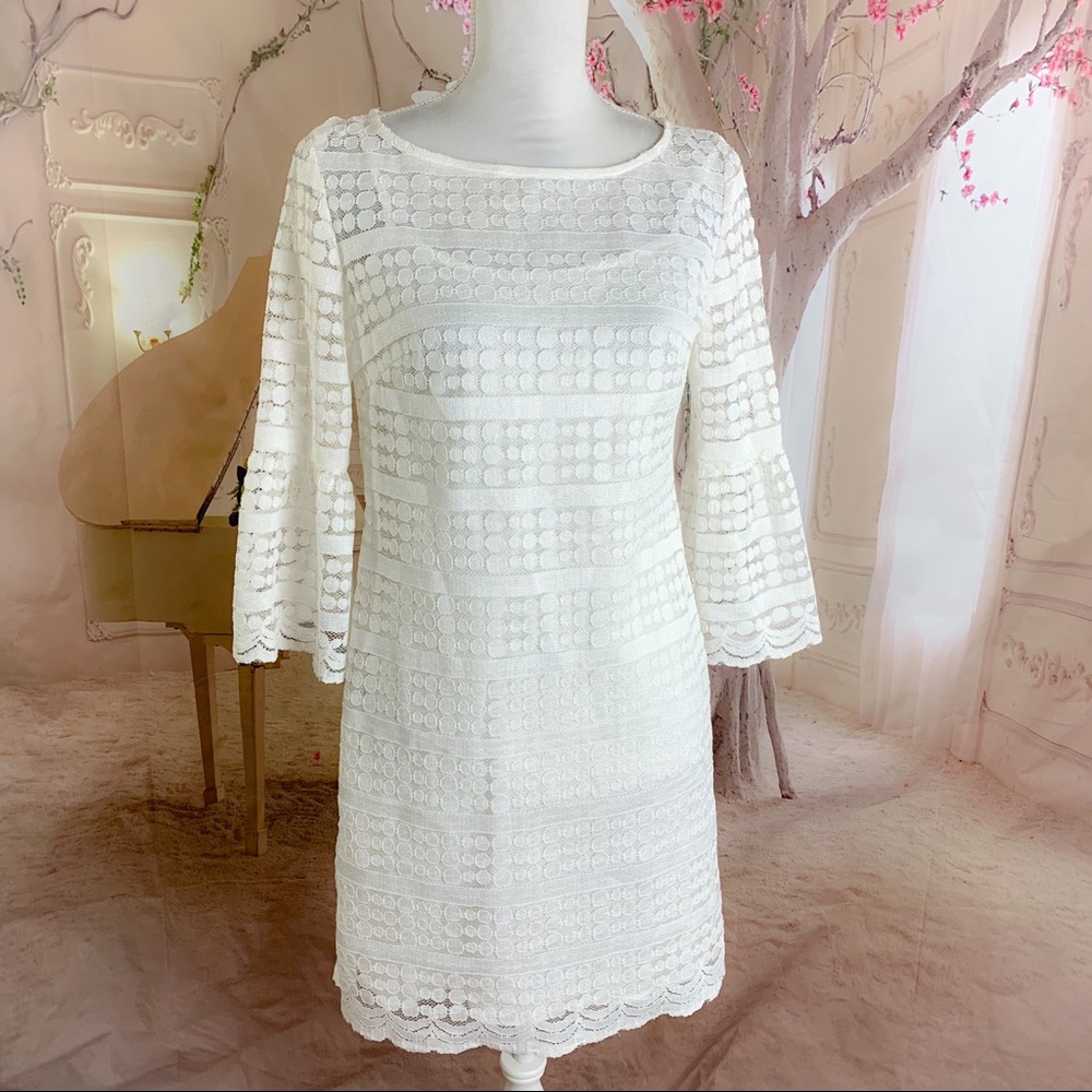 NEW Trina Turk Eyelet Bonita lace white Dr…